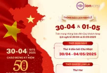 Thông báo về việc nghỉ Lễ 30.4 & 01.5 năm 2025